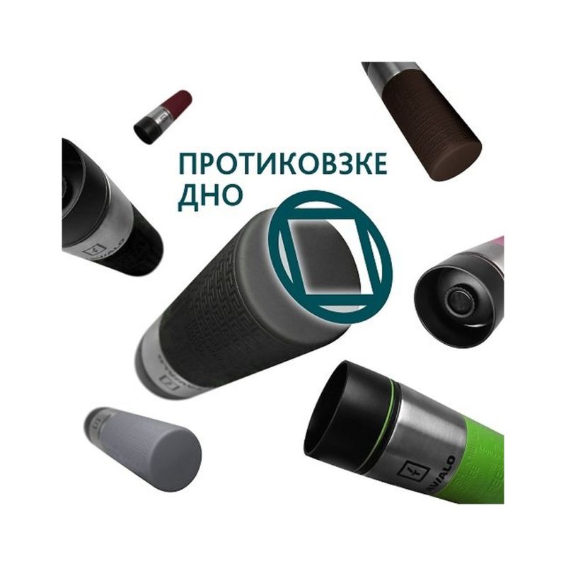 Термокружка Tavialo + 2 ущільнювальних кільця 420 мл Чорний (190420101)