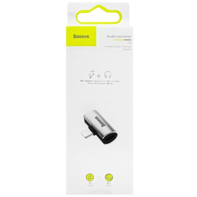 Перехідник L46 Lightning (1 Male / 2 Female) (CAL46-S1) Black-Silver Baseus (CAL46-S1)