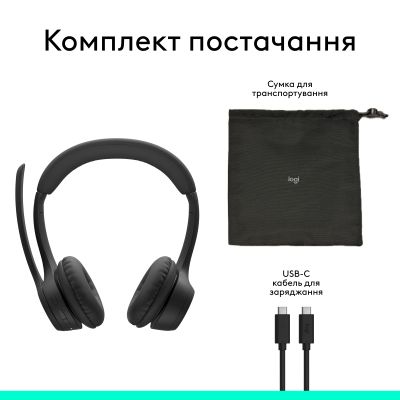 Наушники Logitech Zone 305 for Business Bluetooth Black (981-001458)