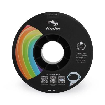 Пластик для 3D-принтера Creality PLA+ 1кг, 1.75мм, black (3301010306)