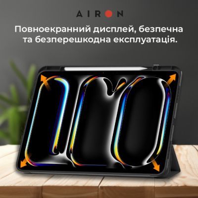 Чехол для планшета AirOn Premium SOFT iPad Pro 13 2024 + Film Black (4822352781129)