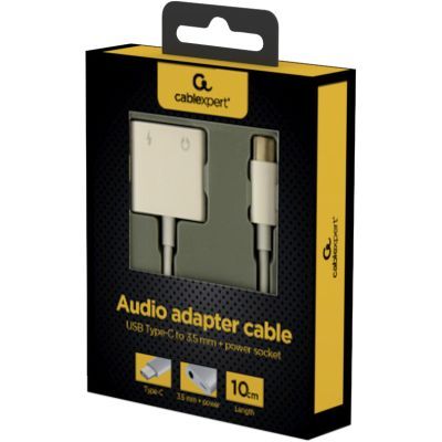 Адаптер USB-C to stereo audio 3.5 mm + USB-C power (CDLA) Cablexpert (A-CM-3.5FP-01)