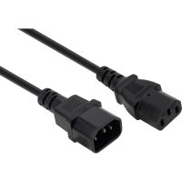 Кабель питания C13 to C14 3.0m 1mm2 Vinga (VCPP1C13143BK)