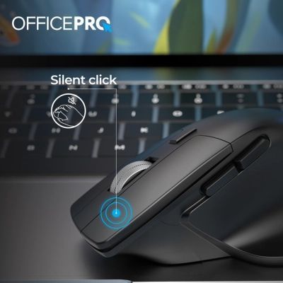 Мышка OfficePro (M395B) Silent Click Ergonomic Wireless Black (M395B)