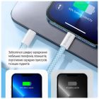 Дата кабель USB-C to Lightning 1.0m 27W blue ColorWay (CW-CBPDCL061-BL)