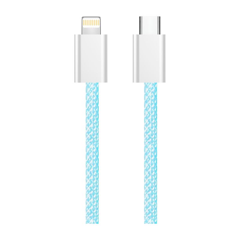 Дата кабель USB-C to Lightning 1.0m 27W blue ColorWay (CW-CBPDCL061-BL)