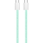 Дата кабель USB-C to USB-C 1.0m 60W 3.0А green ColorWay (CW-CBPDCC061-G)