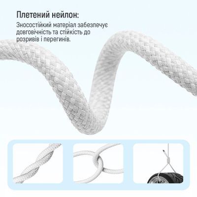 Дата кабель USB-C to USB-C 1.0m 60W 3.0А grey ColorWay (CW-CBPDCC061-GR)