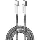 Дата кабель USB-C to USB-C 1.0m 60W 3.0А black ColorWay (CW-CBPDCC061-BK)