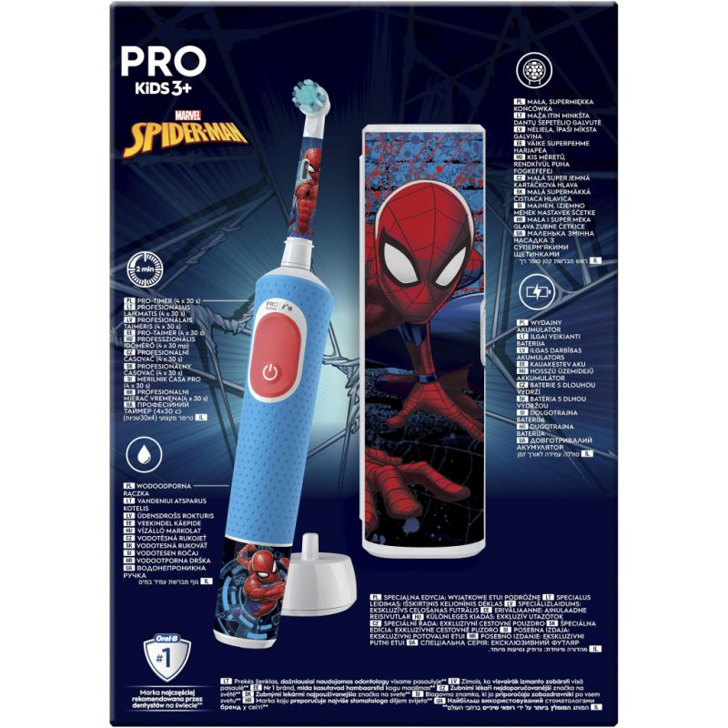 Електрична зубна щітка Oral-B (D103.413.2KX Spider-Man)