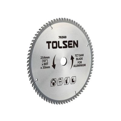 Диск пильний Tolsen ПРОФІз ТВС напайками по дереву 305х30-16мм, 80 зубців (76171)