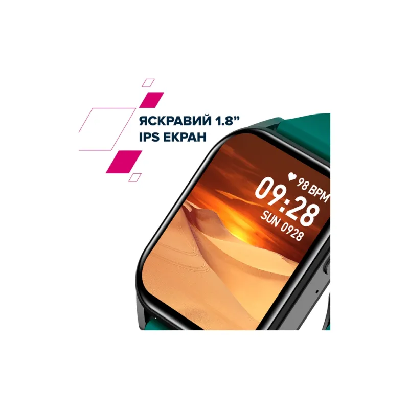 Смарт-часы Canyon Chatter SW-58 BT-CALL Black Green (CNS-SW58BG)