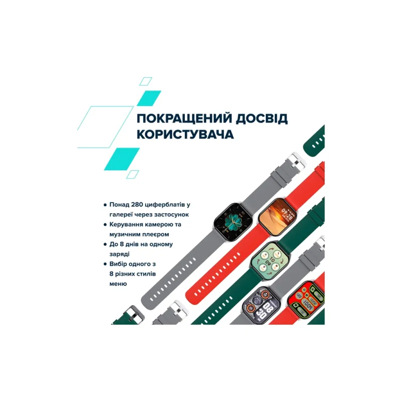 Смарт-часы Canyon Chatter SW-58 BT-CALL Black Green (CNS-SW58BG)