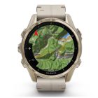 Смарт-часы Garmin fenix 8 43mm, AMOLED, Saph, SftGldSS/FogGryLeatherBnd, Excl, GPS (010-02903-40)