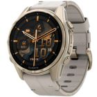 Смарт-часы Garmin fenix 8 43mm, AMOLED, Saph, SftGldSS/FogGryLeatherBnd, Excl, GPS (010-02903-40)