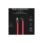 Кабель для передачи данных SATA 3.0 7pin F/F 0.5m L Red Vention (KDDRD)