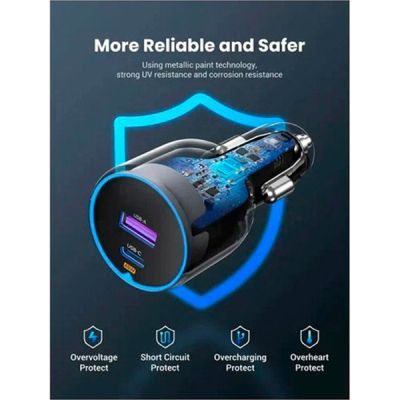 Зарядний пристрій Ugreen 2xUSB 63W (USB-C+USB-A) QC3.0 (EC701) (35023)