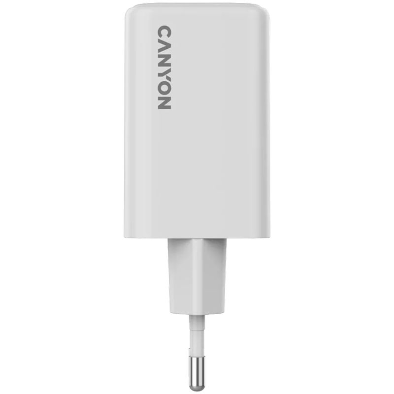 Зарядное устройство Canyon CU65ACC GaN 65W 2xPD 1xQC EU White (CNS-CUW65ACC)