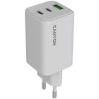 Зарядний пристрій Canyon CU65ACC GaN 65W 2xPD 1xQC EU White (CNS-CUW65ACC)