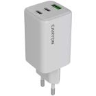 Зарядное устройство Canyon CU65ACC GaN 65W 2xPD 1xQC EU White (CNS-CUW65ACC)