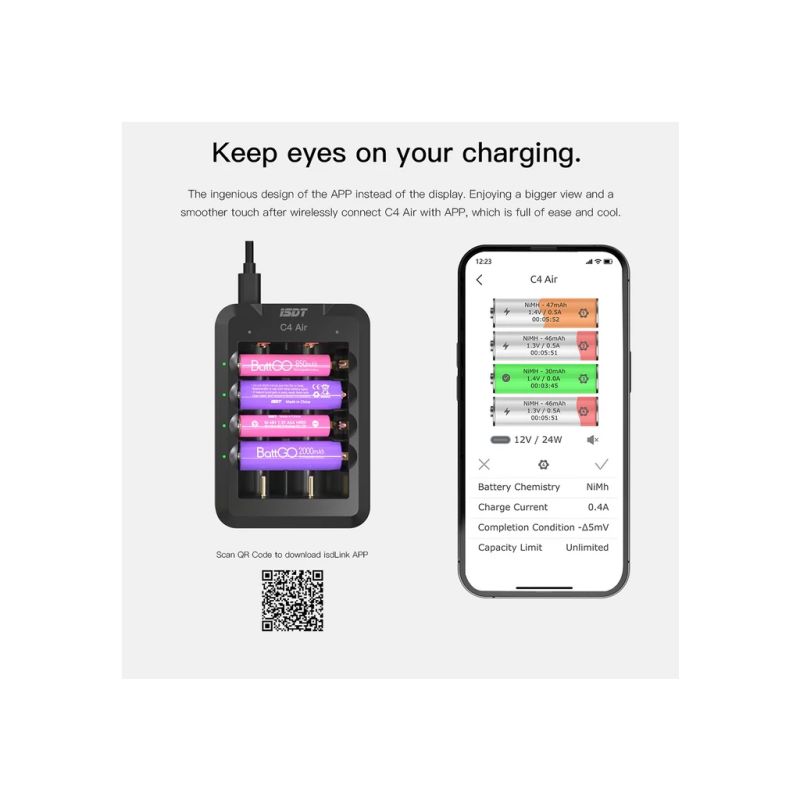 Зарядное устройство для аккумуляторов iSDT C4 Air Quick Battery Charger (iSDT-C4)