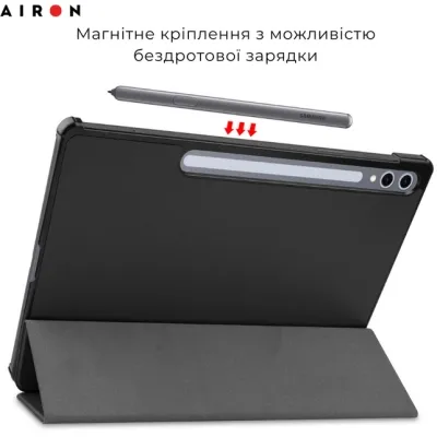 Чехол для планшета AirOn Premium Samsung Galaxy tab S10 Plus 12.4 2024 + film Black (4822356758483)