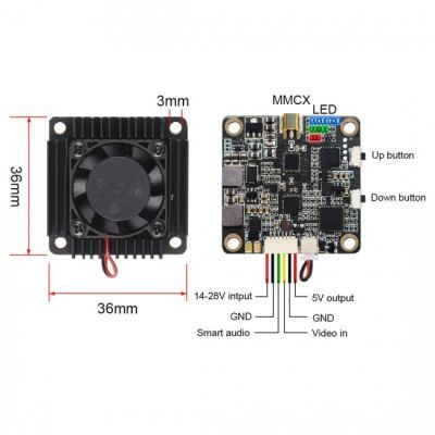 Видеопередатчик (VTX) AKK Ultra Long Range 3W 5.8GHz 96CH Low Band (TX3000AC96)