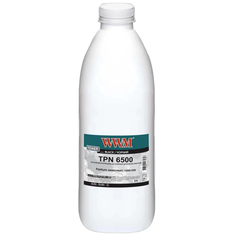 Тонер Pantum M6500/M6607, P2200/2500, 300г Black WWM (WWM-PC211EV-300)