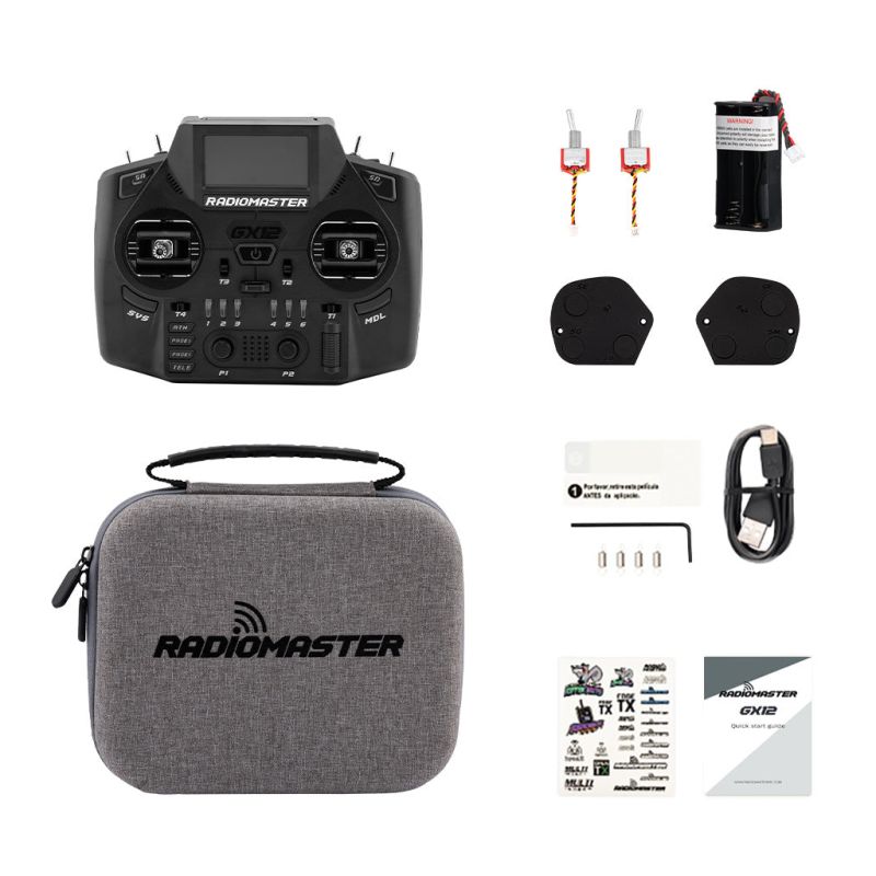 Пульт управления для дрона RadioMaster GX12 radio ExpressLRS Edge XT M2 (HP0157.0094-BLK)