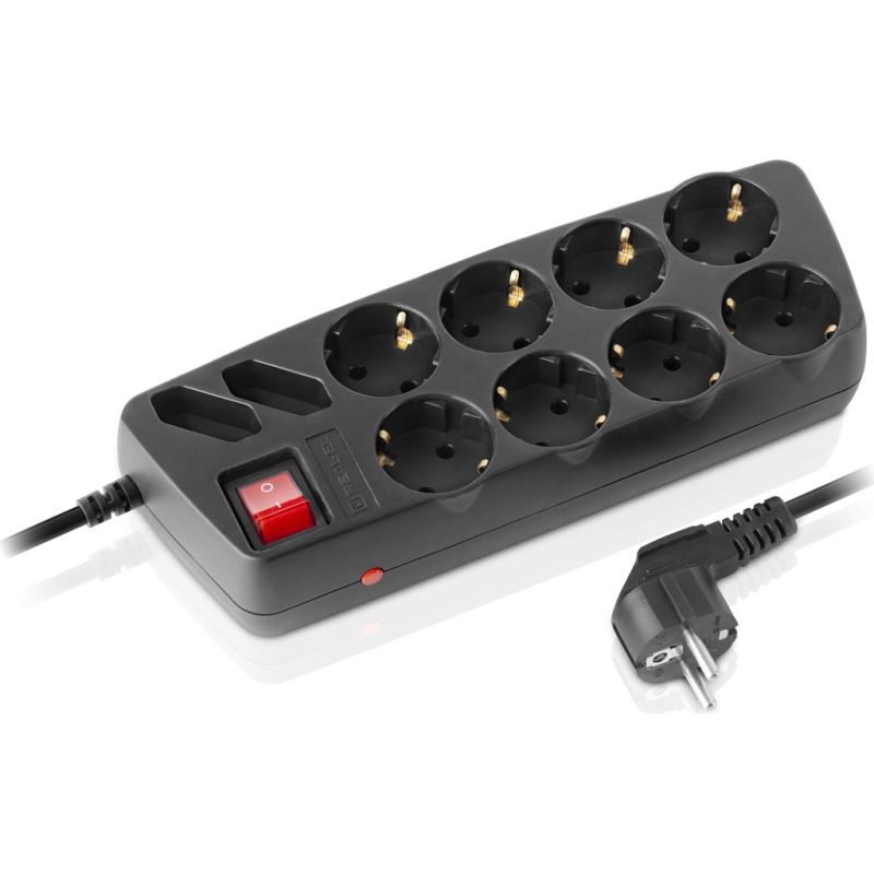 Сетевой фильтр питания REAL-EL REAL-EL RS-10 Protect, 1.8m, black (EL122300038)