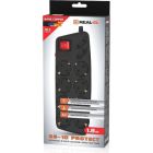 Сетевой фильтр питания REAL-EL REAL-EL RS-10 Protect, 1.8m, black (EL122300038)