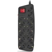 Сетевой фильтр питания REAL-EL REAL-EL RS-10 Protect, 1.8m, black (EL122300038)