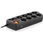 Сетевой фильтр питания REAL-EL REAL-EL RS-10 Protect, 3m, black (EL122300039)