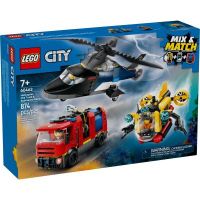 Конструктор LEGO City Ремікс вертольотів, пожежних машин і підводних човнів (60462)