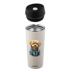 Термокружка Ardesto Coffee Time Maltipoo 450мл, нержавіюча сталь, бежевий (AR2645MP)