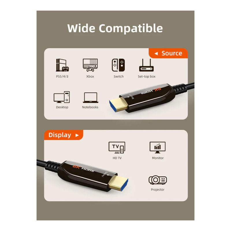 Кабель мультимедійний HDMI M to HDMI M 30.0m V2.1 AOC Cabletime (CA914050)