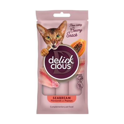 Ласощі для котів Delickcious Дорада з додаванням папаї 4 х 15 г (4820269141612)