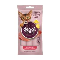 Ласощі для котів Delickcious Курка з додаванням ананасу 4 х 15 г (4820269141629)