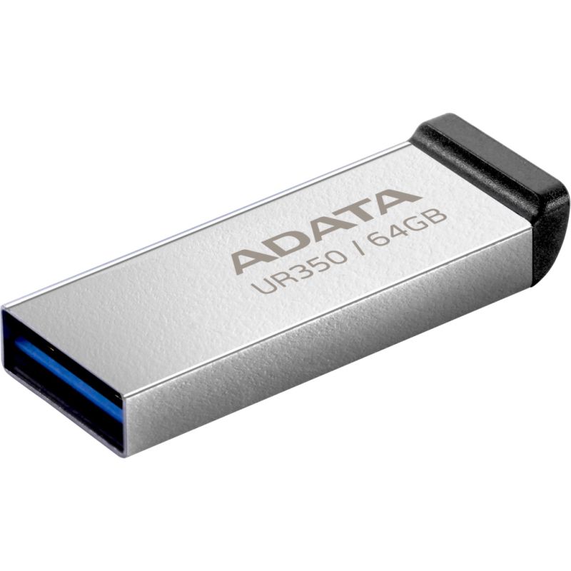USB флеш накопитель ADATA 64GB UR350 Silver-Black USB 3.2 (UR350-64G-RSR/BK)