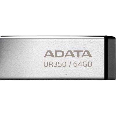 USB флеш накопитель ADATA 64GB UR350 Silver-Black USB 3.2 (UR350-64G-RSR/BK)