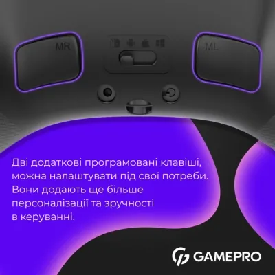 Геймпад GamePro (GPX13B) 2.4G/BT 5.1/USB/PC/iOS/Android RGB Black (GPX13B)