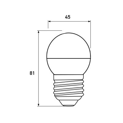 Лампочка Eurolamp LED ECO серия "P" G45 7W 630Lm E27 3000K (LED-G45-07273(P))