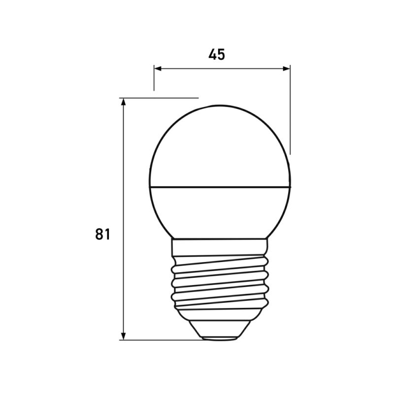 Лампочка Eurolamp LED ECO серия "P" G45 7W 630Lm E27 3000K (LED-G45-07273(P))