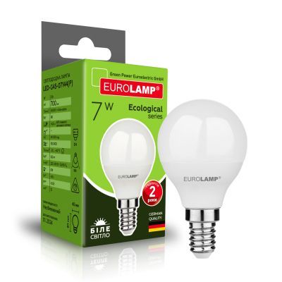 Лампочка Eurolamp LED ECO серия "P" G45 7W 700Lm E14 4000K (LED-G45-07144(P))