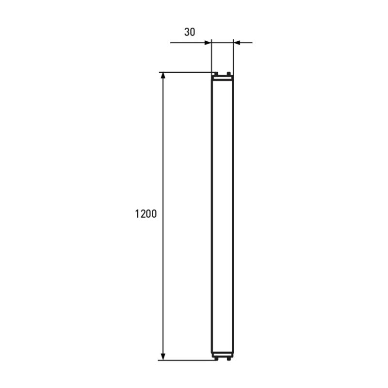 Лампочка Eurolamp Линейная светодиодная лампа EUROLAMP стекло 18W G13 (T8) 4000K 220V (LED-T8-18W/4000(скло))