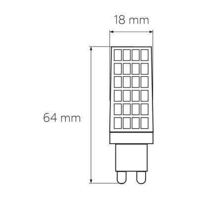 Лампочка Eurolamp LED G9 6W 600Lm 3000K (LED-G9-0630(220))
