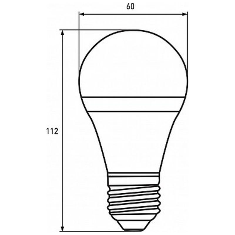 Лампочка Eurolamp LED А60 800 Lm E27 4000K 2шт (MLP-LED-A60-08274(Amber)new)