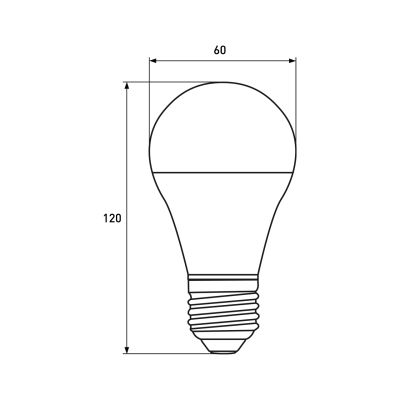 Лампочка EUROELECTRIC LED А60 12W 1100 Lm E27 4000K (LED-A60-12274(AV))