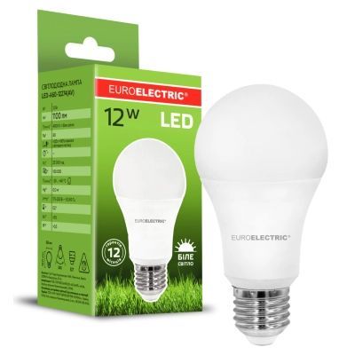 Лампочка EUROELECTRIC LED А60 12W 1100 Lm E27 4000K (LED-A60-12274(AV))