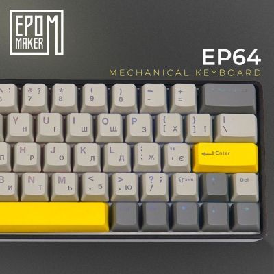 Клавіатура Epomaker EP64 60 Mulan Switch Hot-Swap RGB Wireless/Bluetooth/USB UA Black (EP64-B-M)